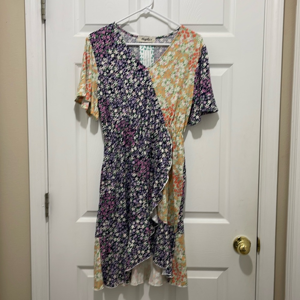 NWT Haptics Flirty Floral Wrap Dress